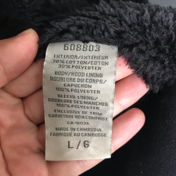 BC Clothing Men's Black Quilted Plush Lined Hoodie - Picture 9 of 16